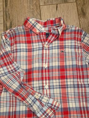 Kids Vineyard Vines Plaid Button-Up Shirt